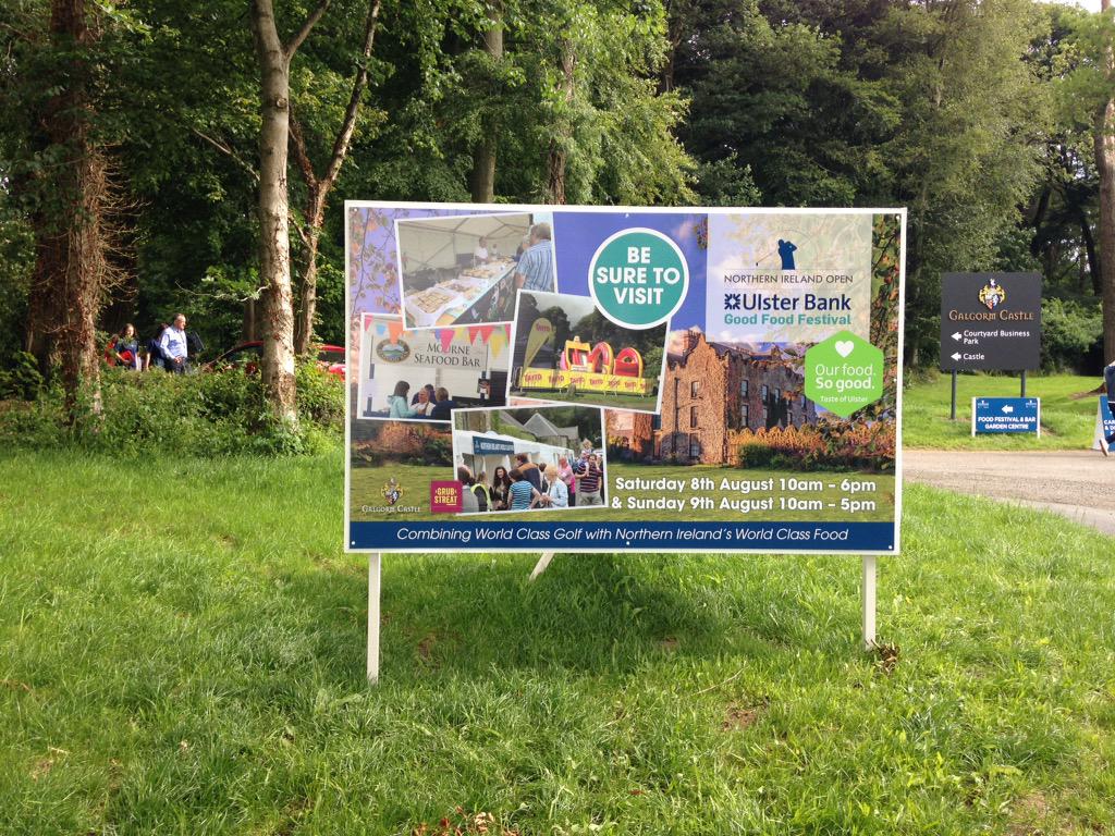 Great morning at #NIOpen2015 @GalgormCastle top golf and top food @UlsterBank Food Festival with <a href="/ProjectSFB/">ProjectSFBGrubStreat</a> ⛳️🍔