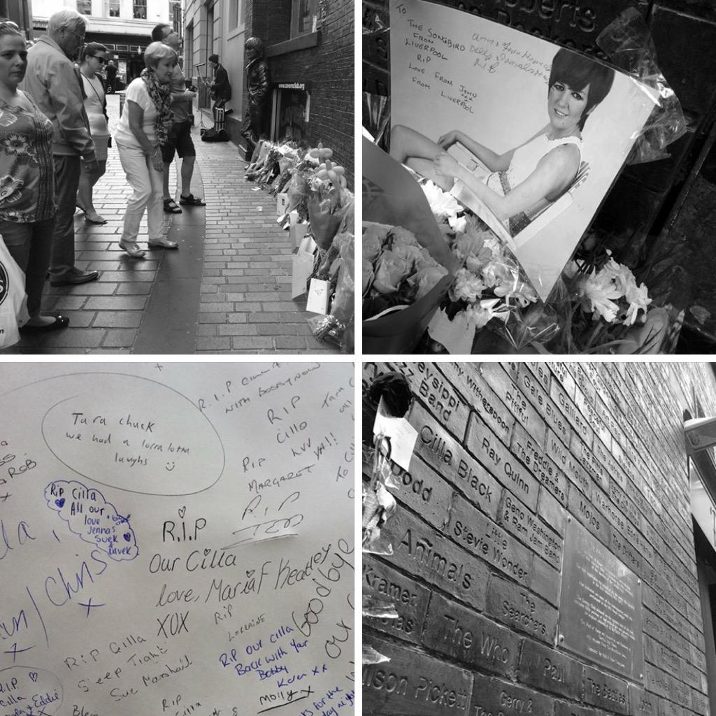 Tributes to Cilla on <a href="/mathewstreet/">Mathew Street</a> photo via Steve Barnes