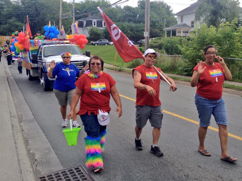 If there is a Pride Parade, #Unifor is there! Happy to join my comrades for the #capebreton Pride parade. #Canlab