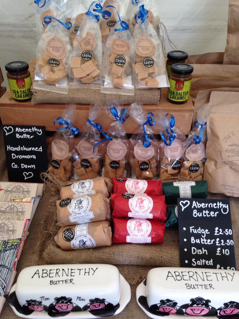 Thx to <a href="/1JasonMurray/">Jason Murray</a> for a superb <a href="/AbernethyButter/">Abernethy Butter</a> display today @GalgormCastle tasting &amp; looking good --> back 2moro