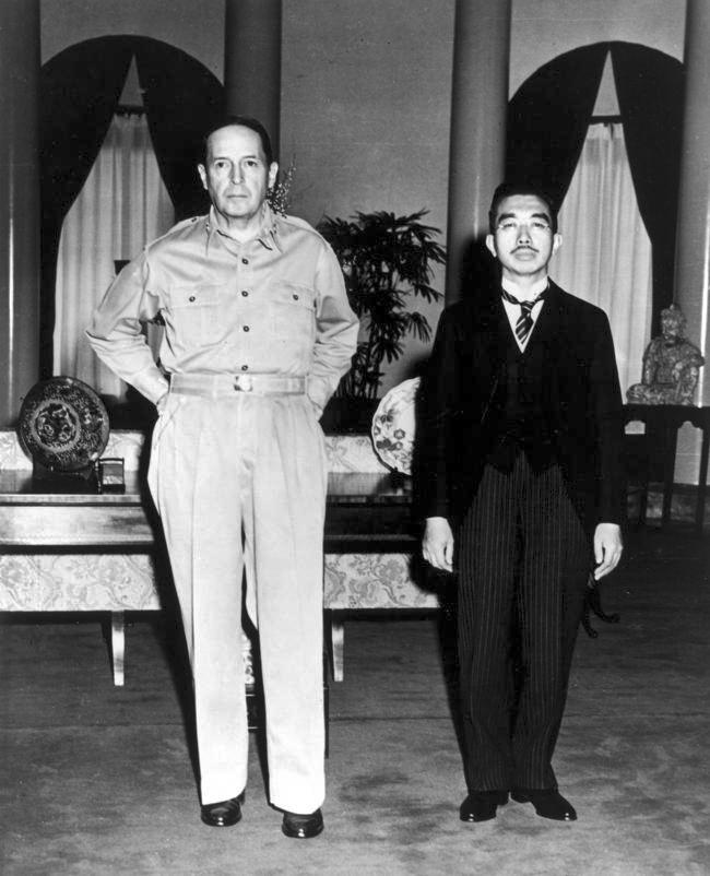 Check Out What Douglas MacArthur and Hirohito  Looked Like  in 1945 