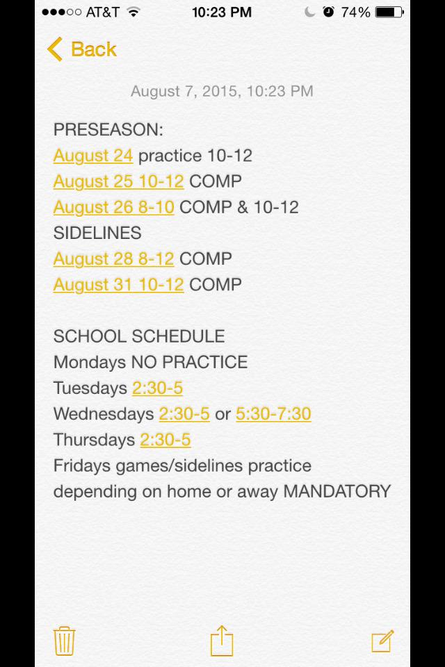 PNHScheer's tweet photo. Team app may be confusing  so here is the schedule that was posted! Please pass along so there is no misreads😊 http://t.co/VEOhTAKlIw