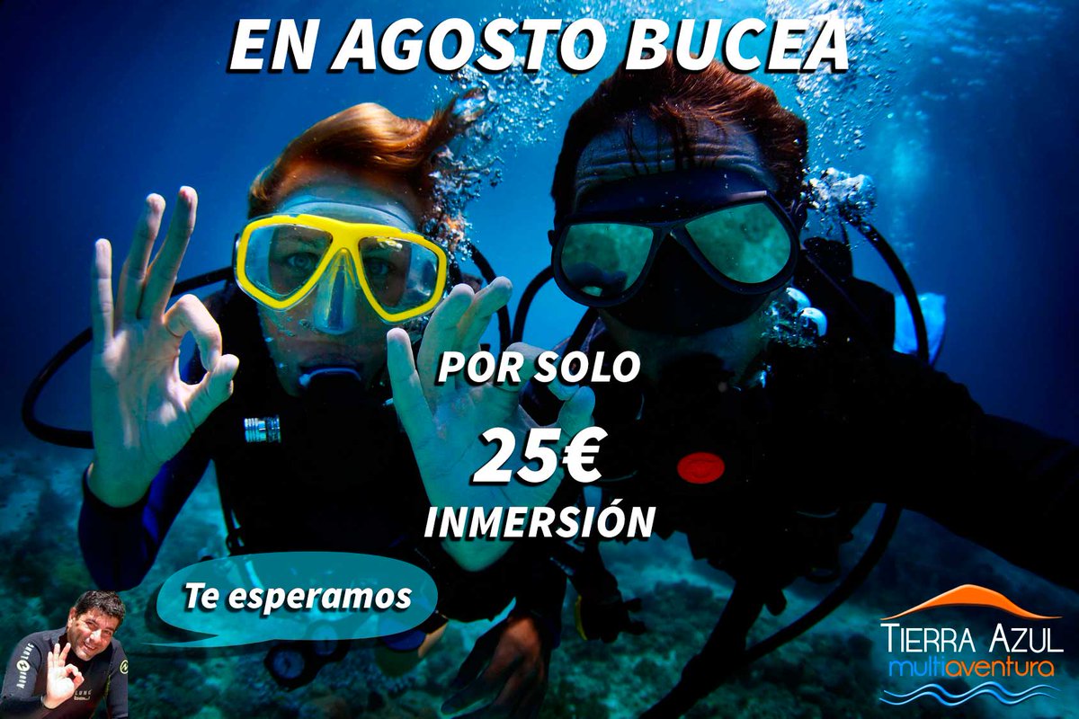 TierraAzulMulti's tweet image. En agosto te lo ponemos fácil.
Ven con nosotros a #bucear a #Jávea, por solo 25€ inmersión.
tierraazulcenter.com/home/74-pack-4…