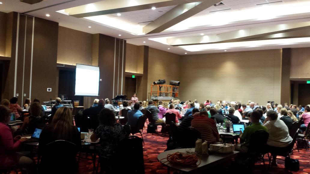 14TrueNorth's tweet photo. A room full of educators giving up a Saturday to learn from @artofcoaching1. That's teacher leadership! #2015TLS http://t.co/pzTwnPP0fR