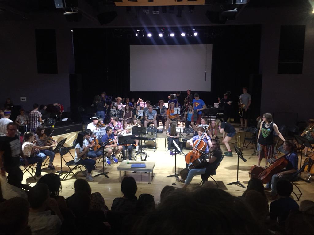 simonbrake's tweet photo. @NYMusicCamp T2 orchestra begins to gather for the finale... http://t.co/8KKwuqsDOu