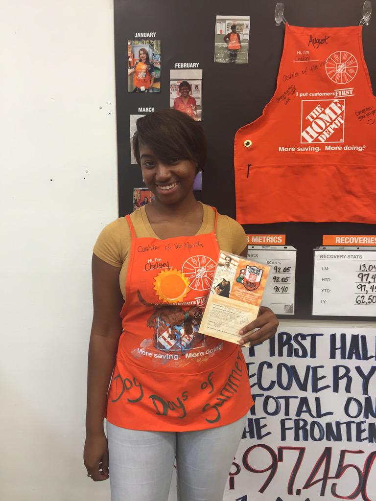 Chelsey - fantastic Cashier of the month August! @HD8976Kendra