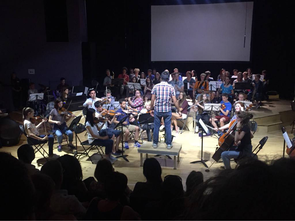 simonbrake's tweet photo. @NYMusicCamp T2 2015 orchestral extravaganza with Pirates of the Caribbean - amazing ... http://t.co/QbUgcPAJ3E
