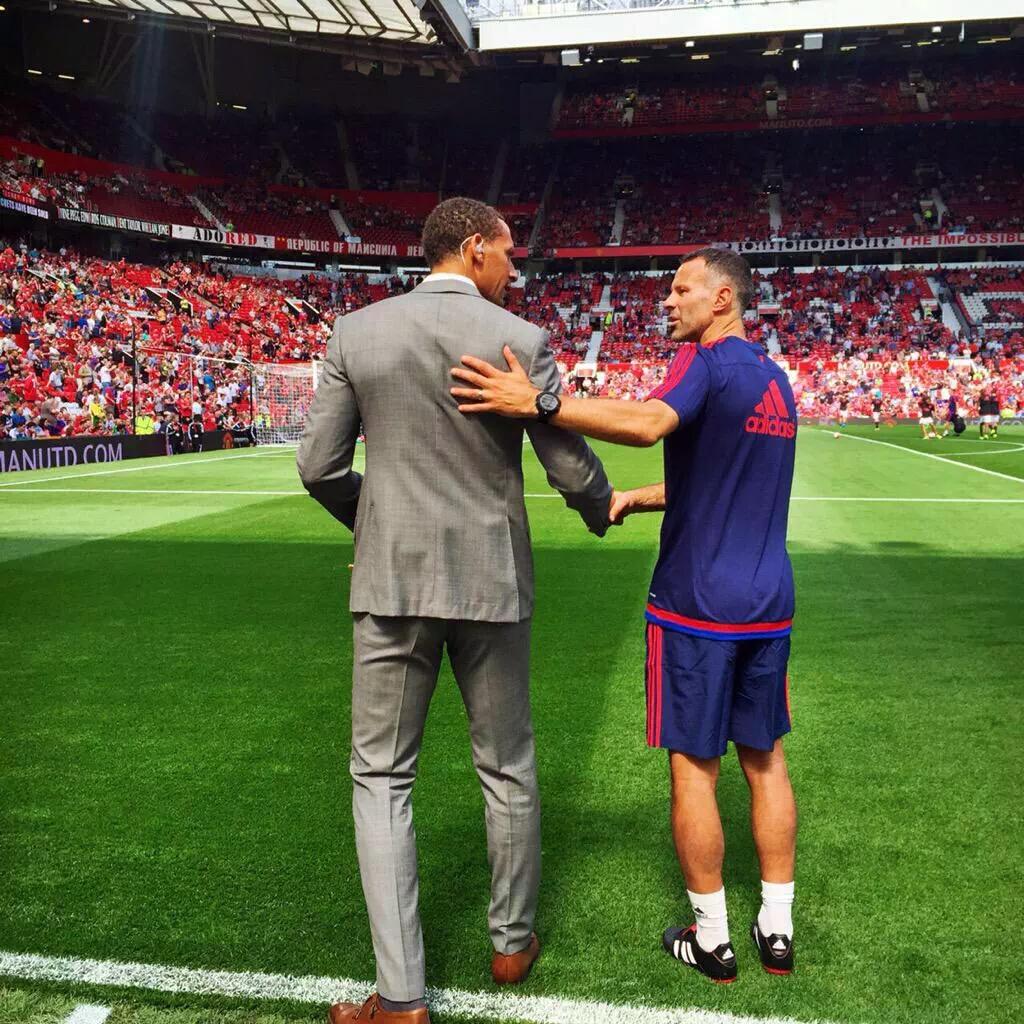How times change. Ryan Giggs and Rio Ferdinand. #MUFC #UnitedLegends