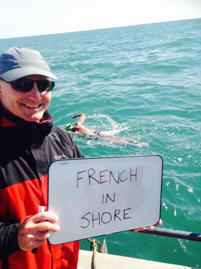 swim4starlight's tweet photo. This is a sign he's been waiting for - out of the shipping lanes and into the French inshore. GO MARK http://t.co/dvq1YvPebD