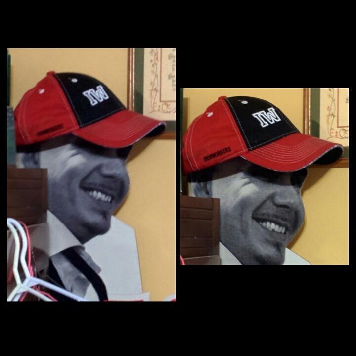 CarlaIvey's tweet photo. #WhileIWasOut hubby decided to have some fun dressing up my @Pitbull cutout!#WhenUrMarried2APitbullgirl #PitInARedCap http://t.co/sEXXoheu9S