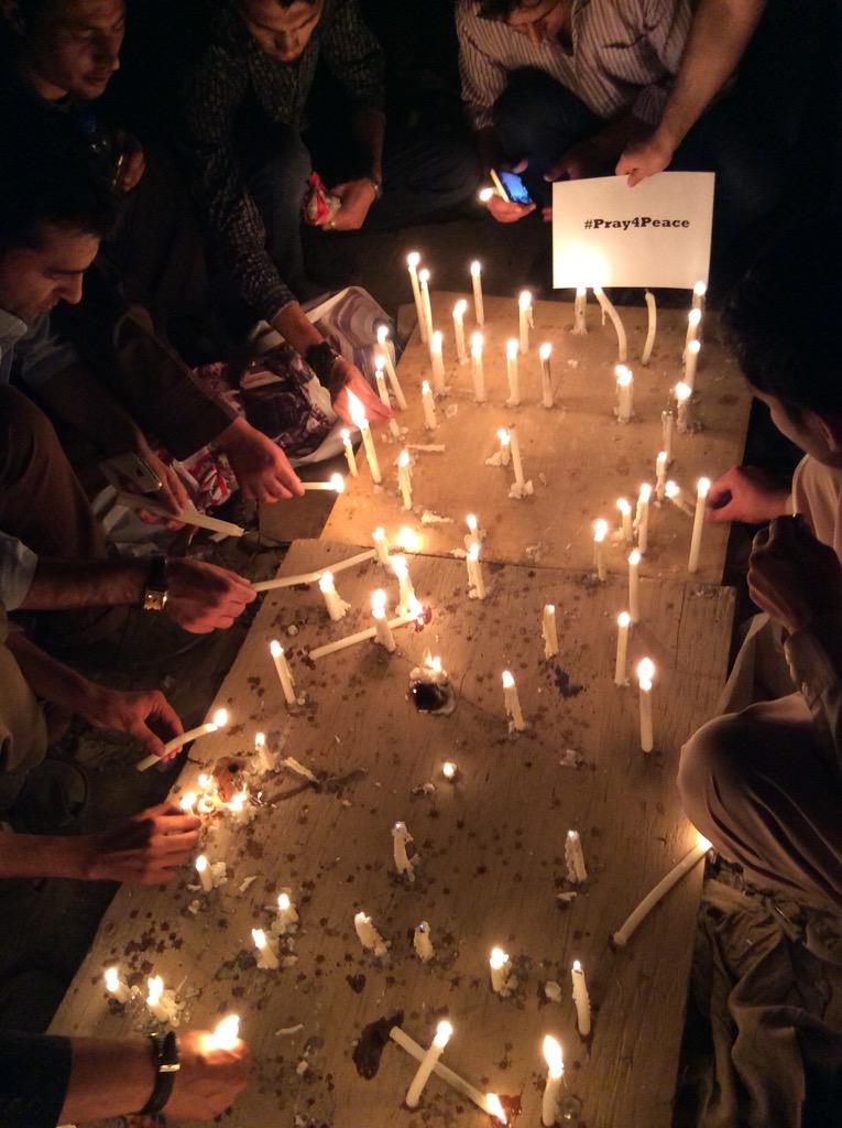 h_sami's tweet photo. @MaroWardak @HTasalla @NangyalComrade @OmaidSharifi @Sultanasana1 candle light vigil #KabulAttack. http://t.co/tfNLvYM5xv