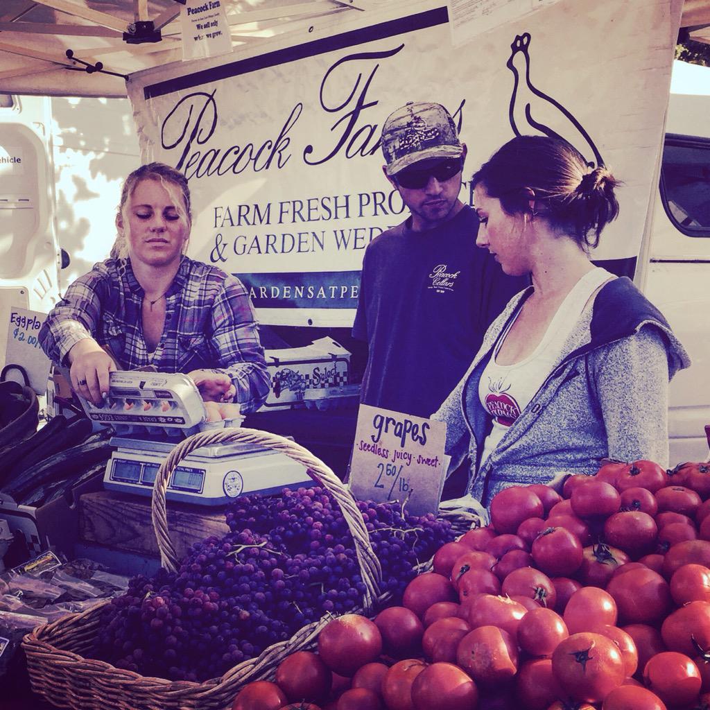 slomichelle's tweet photo. Saturday morning Farmers Market @slochamber @slonews http://t.co/X9tRnoB6NJ #peacockfarms http://t.co/TsQfkM1a9c