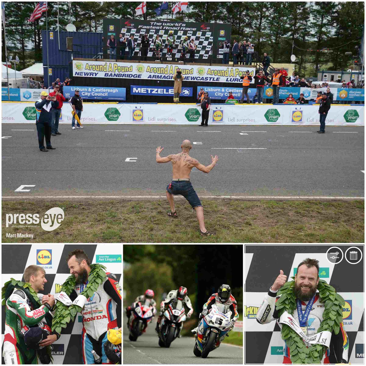 presseyephoto's tweet photo. Bruce Anstey has the Haka preformed to celebrate winning @UlsterGrandPrix @WhyArai @DunlopLive #UGP2015 http://t.co/BRurJ0yZKR