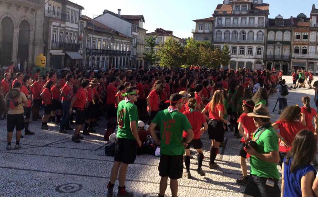 Con un lip-dub de todos los participantes en el #roveriberico2015 termina la jornada de actividades en Guimaraēs