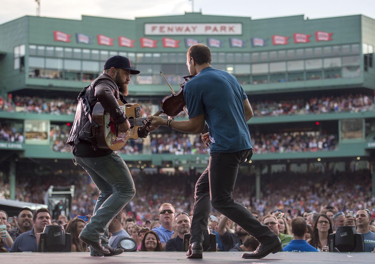 MLB's tweet photo. .@zacbrownband stormed into Fenway last night for the first of 3 shows presented by @Budweiser. #ZBBMLB http://t.co/VTSQTDRFiy