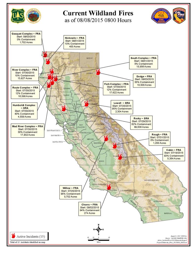 SoCalUSFS_Fire's tweet photo. California wildfire activity for August 8 (am) @R5_Fire_News @CAL_FIRE @Cal_OES @Interior http://t.co/KXf076DVgI