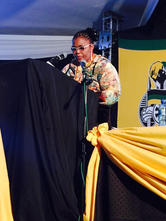 MYANC's tweet photo. Delivering Commission report at the #ANCWLConference #SituationRightNow http://t.co/i6We3p5rc8