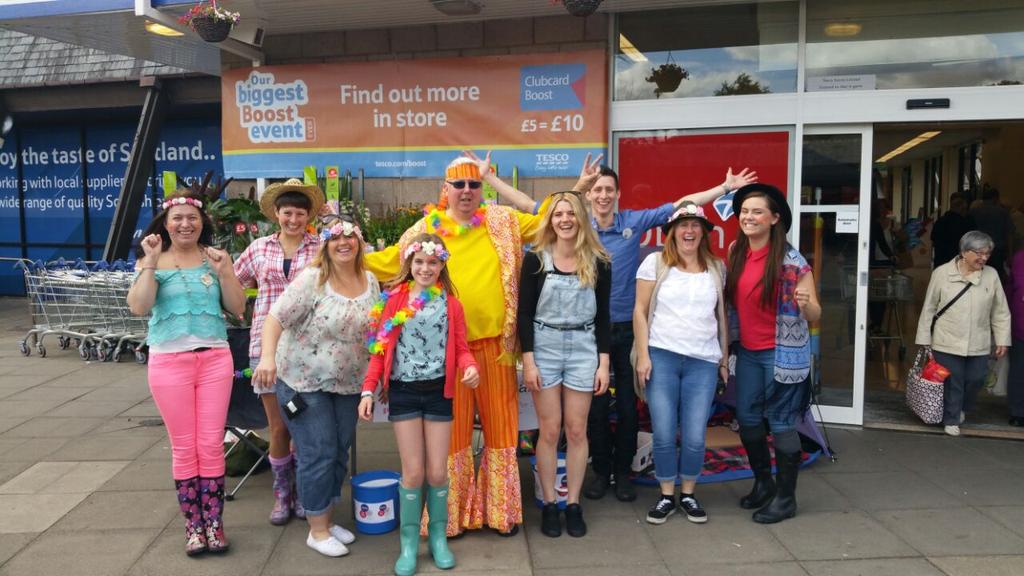 TescoLinlithgow's tweet photo. Our Customer's and staff have raised over £600 for @DiabetesUK and @TheBHF so far this weekend by Rocking the Shop http://t.co/nvTvbaf0yf