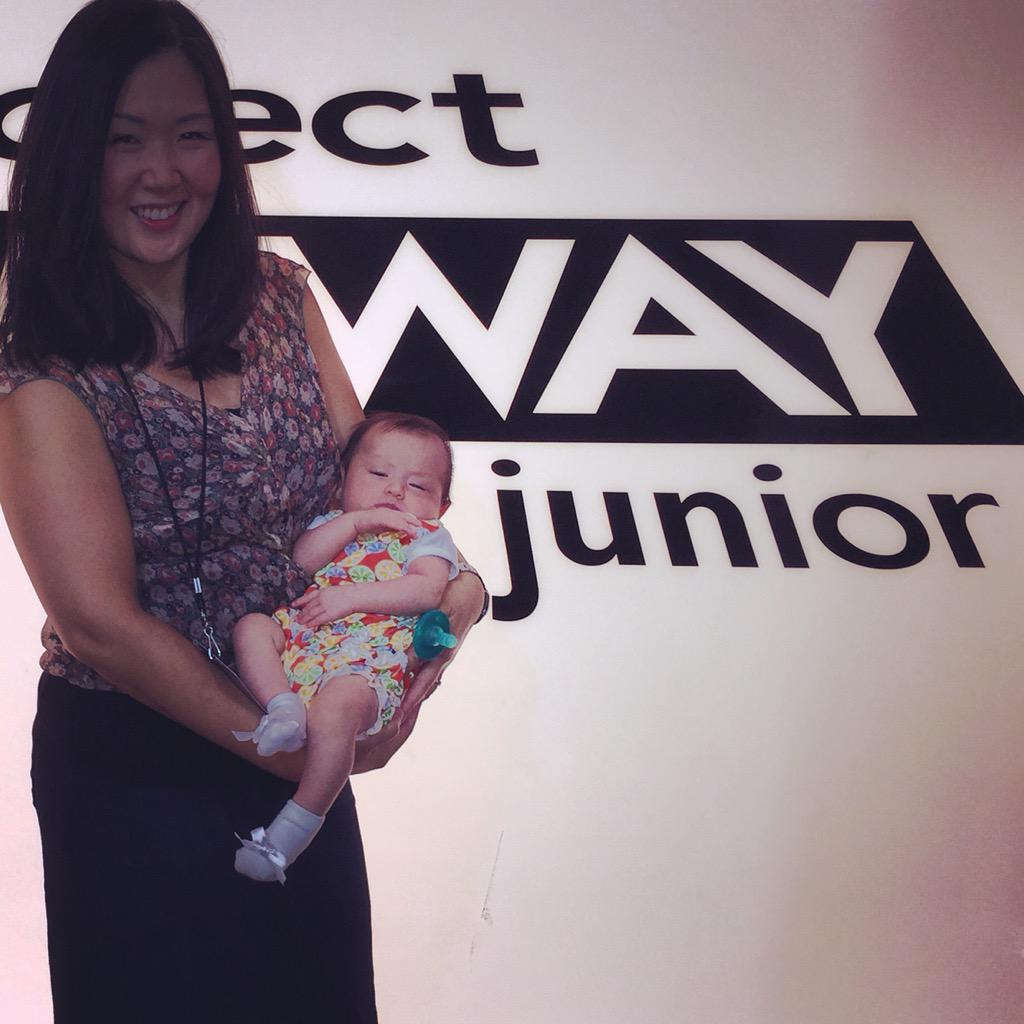 jane_jcha's tweet photo. Little Maddie's first visit to the @projectrunway set! Future designer #Junior2025 ? http://t.co/7WXRUPX7kF