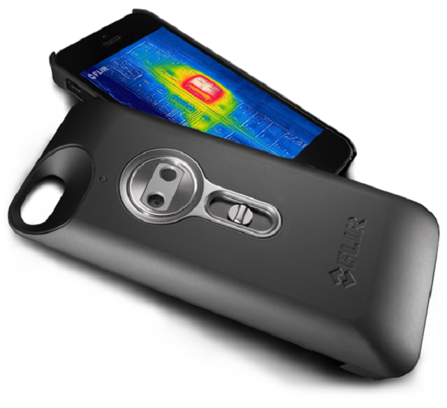 Forbes's tweet photo. The FLIR ONE case transforms your iPhone 5 into a thermal imaging center: http://t.co/OH4lhkuYJR http://t.co/pl6MMcko9g