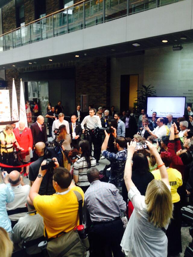 Accessibility innovation lucky to have leadership like @LGLizDowdeswell <a href="/JohnTory/">John Tory</a> <a href="/BruceAHeyman/">Bruce A. Heyman</a> <a href="/TO2015Saad/">Saäd Rafi</a>