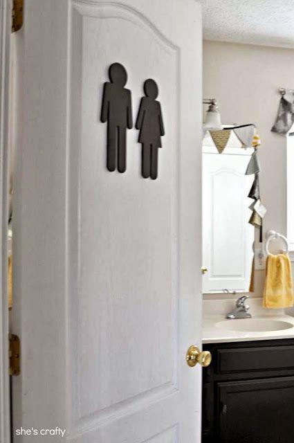 UnionHomeMtg's tweet image. Gone are the days of having to specify to guests which door leads to the restroom! #coolhacks