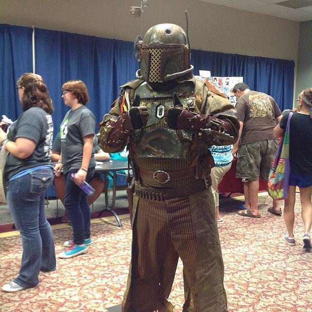 Andersonsclib's tweet photo. Steampunk Bobafet in the house #EC32015 http://t.co/GuJXBMiDAF