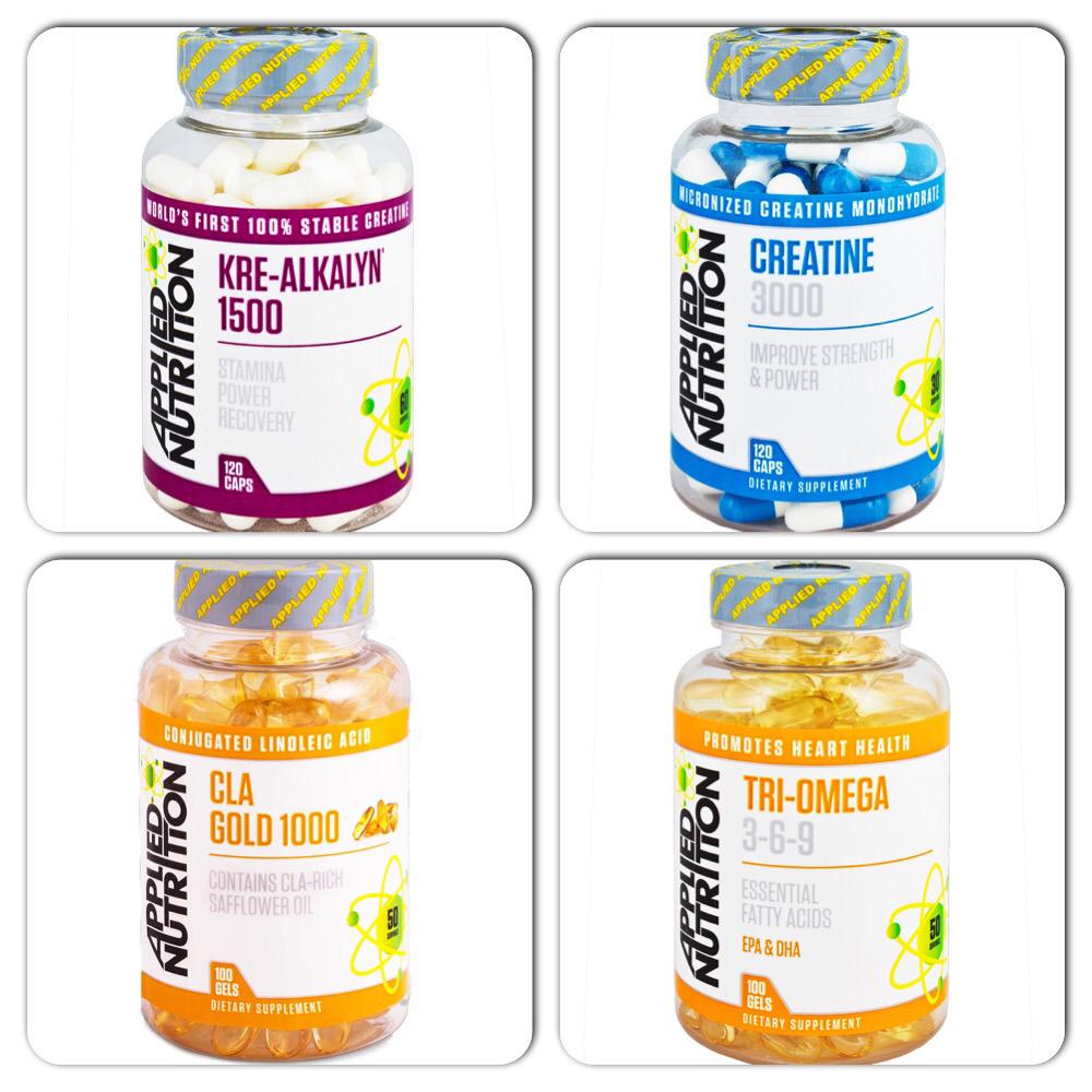 AppliedNutri's tweet photo. #AppliedNutrition
Kre-Alkalyn Creatine
Creatine 3000 Micronized Monohydrate
CLA Gold 1000mg
Tri-Omega 3-6-9 1000mg http://t.co/8VjlsPNJP7