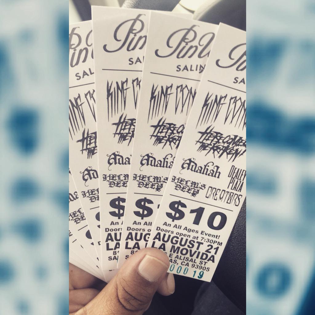 PinupSalinas's tweet photo. Presales are in. $10. Contact @VampyricJLo or @frankydie http://t.co/B90zNbzqmb