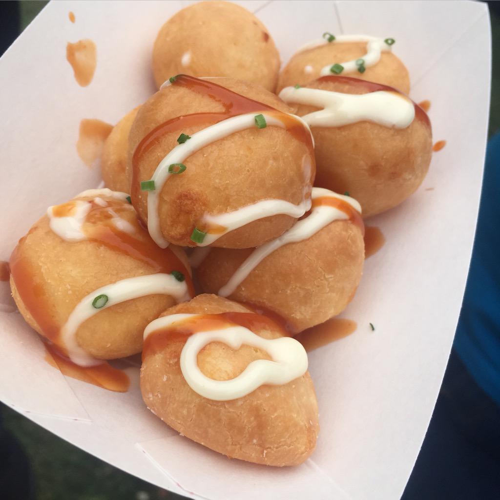 hungryhiba's tweet image. Awesome Cheese Balls from @MataBarTO's #MadeInBrasil food truck today at #PFTF. #pickering