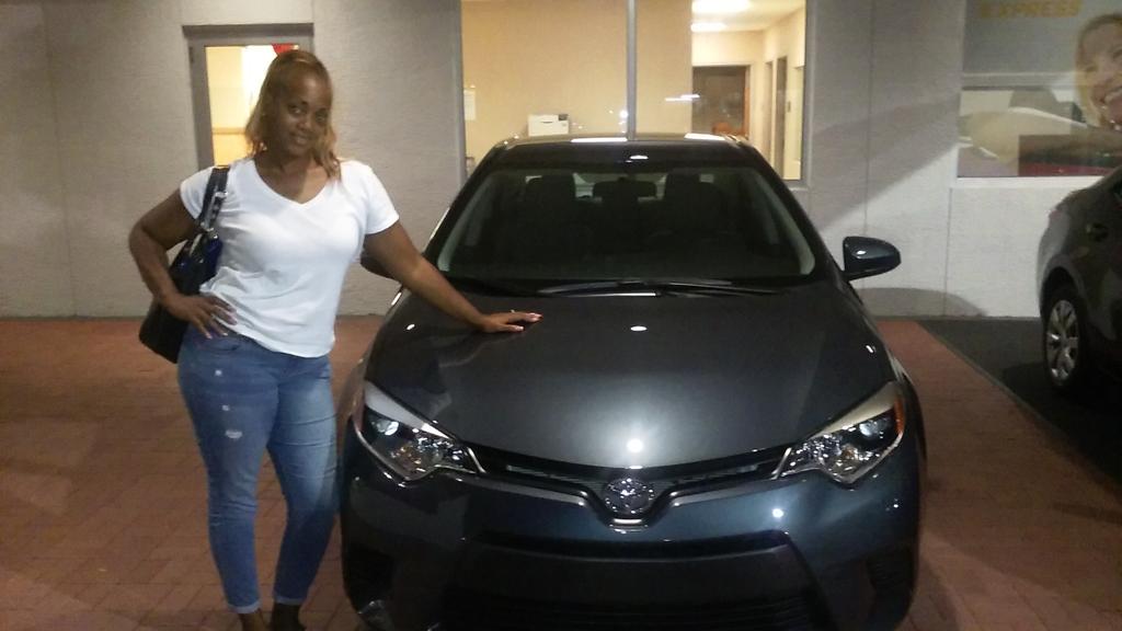 CrystalBadger's tweet photo. Thank you @Toyota for my new ride! #Autonation #Corolla2015 http://t.co/bZwYm79ZjV