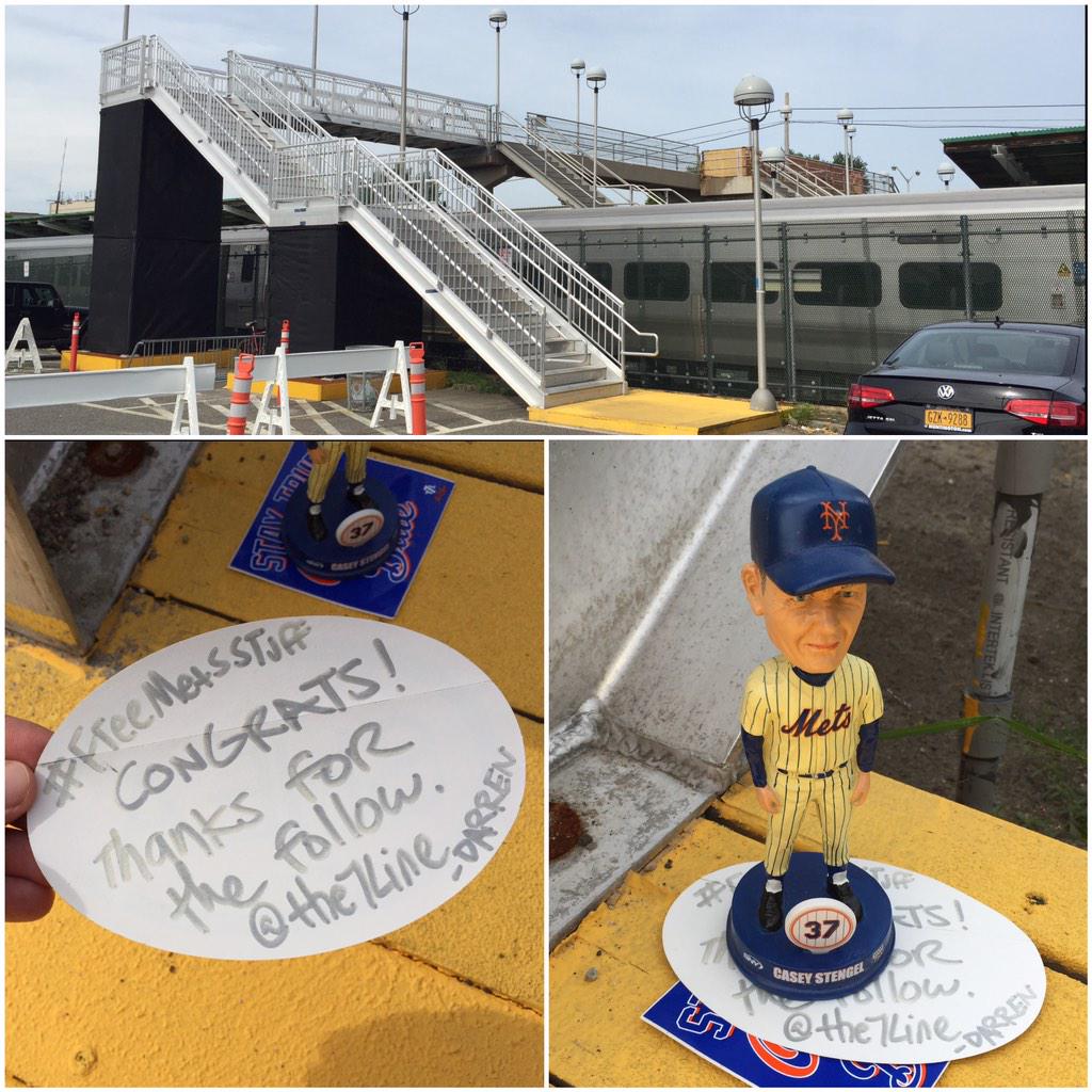 The7Line's tweet photo. Want some #FreeMetsStuff? The race is on. Clue is "end of the line". Go for it. If ya grab it, tweet us. GO! http://t.co/uNYvhQT6nK