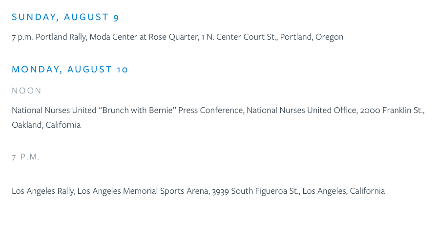 savemain_st's tweet photo. Where's Bernie gonna be?
Portland, Oregon Sun.Aug 9 - 7pm
California - Mon.Aug 10- Two events
http://t.co/41b8DGLMFd http://t.co/ohINUeh4Vo