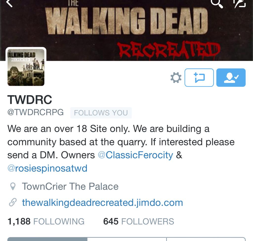 Attention: Please block and unfollow this RPG they harass and bully their members. #TWDRP #TWDFamy