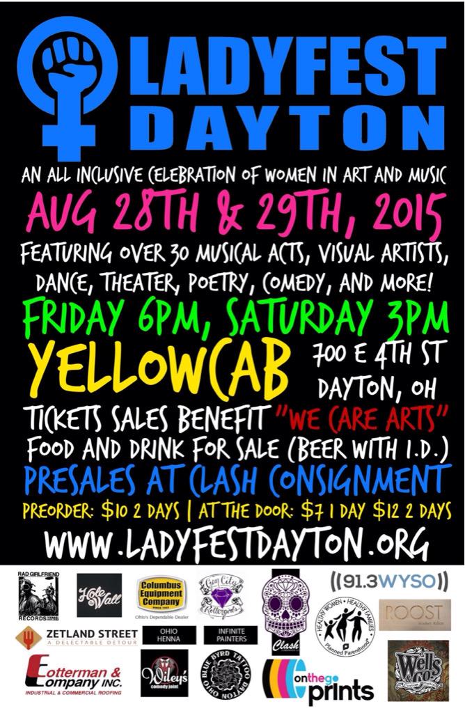 Be sure not to miss LadyFest Dayton this year! We are very excited to be there with many other talented artists! 😎