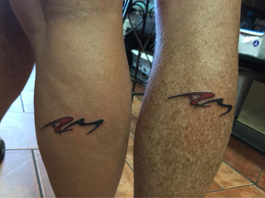 spvarga29's tweet image. Matching tattoos for the matching ride. #AxelMerckx #PentictonGranfondo (saved space for the #Challenge tattoo