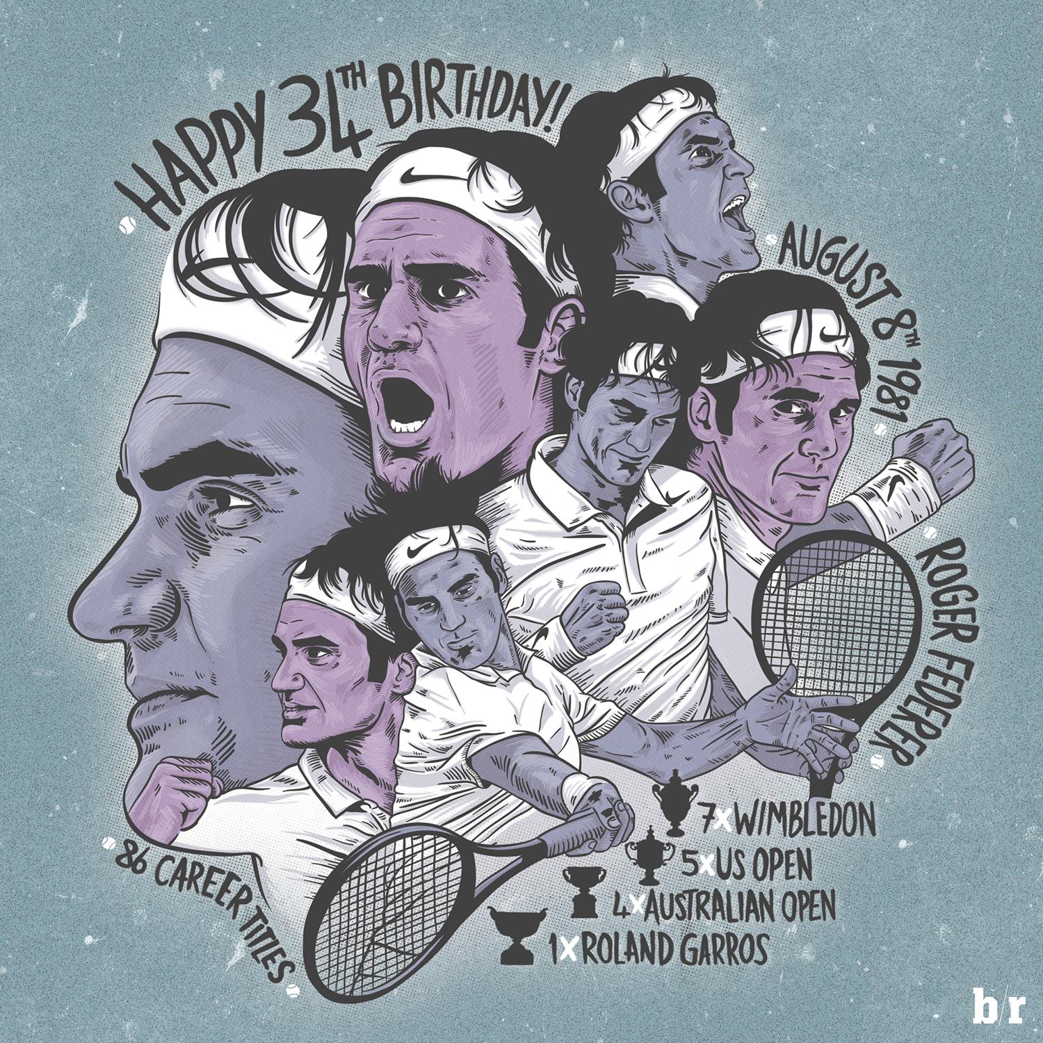 Happy 34th birthday to Roger Federer! 