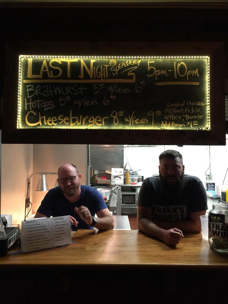 FranksWurst's tweet photo. You have 12 minutes to come order a burger @51stSpeakeasy  #wearethewurst #weout #takingittothestreets http://t.co/AAjHI0S4kk