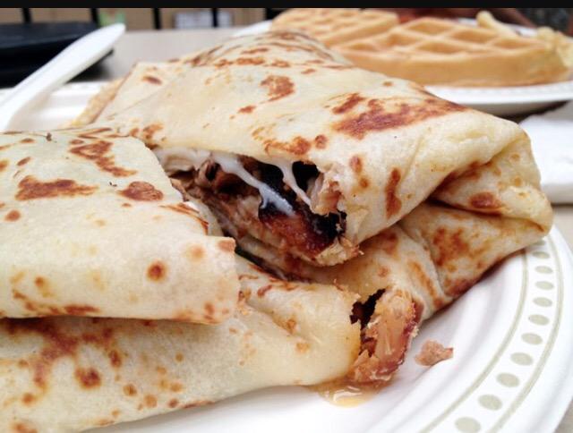 Grab a coffee and watch us make your crepe! We guarantee you that they will leave you begging for more #chickencrepe