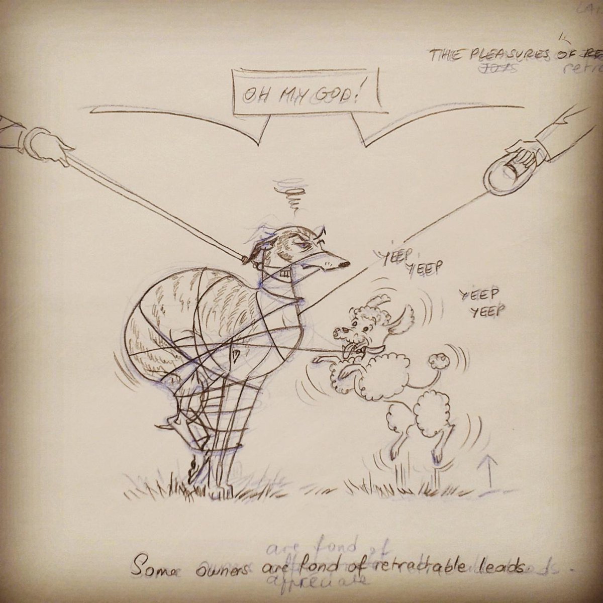LaFrenchGlo's tweet photo. #CartierTheWhippet Retractable Leads
#illustration #prelimdraw #sketch #comics #dogs #dogslife #whippet #poodle http://t.co/1Qd66IFqnf