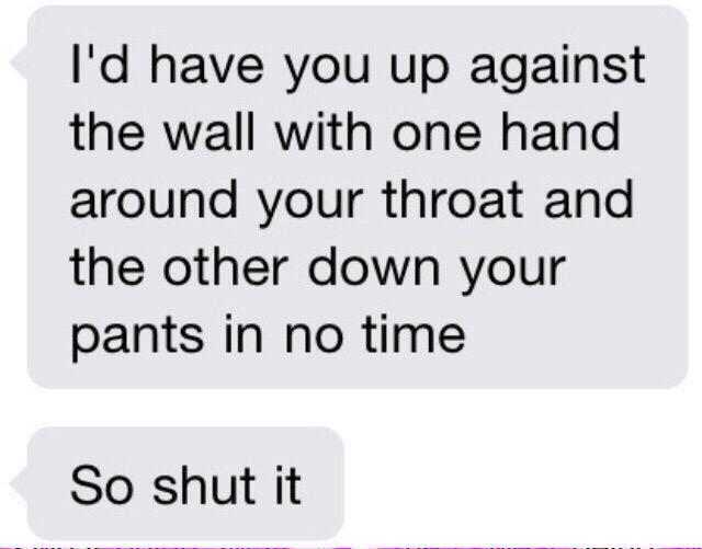 if you argue with me, this is what's going to happen. x