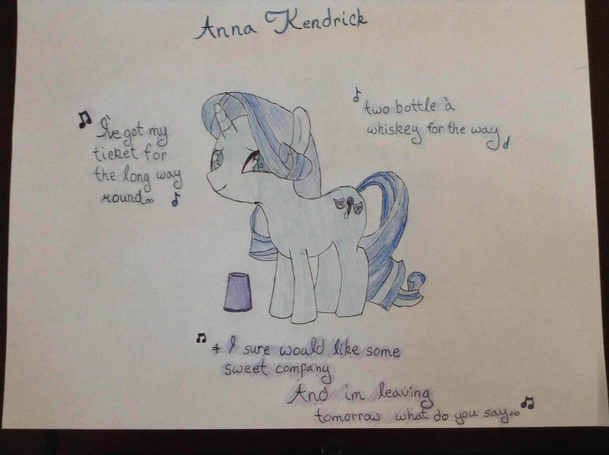 Anna Kendrick as a my little pony.  Please remessage :) Happy Early Bday! 