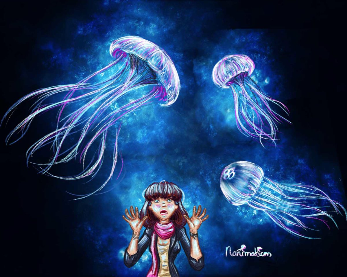 NWebster93's tweet photo. #Jellyfish are so beautiful! #drawing #underwater http://t.co/sIeZyWzEFt