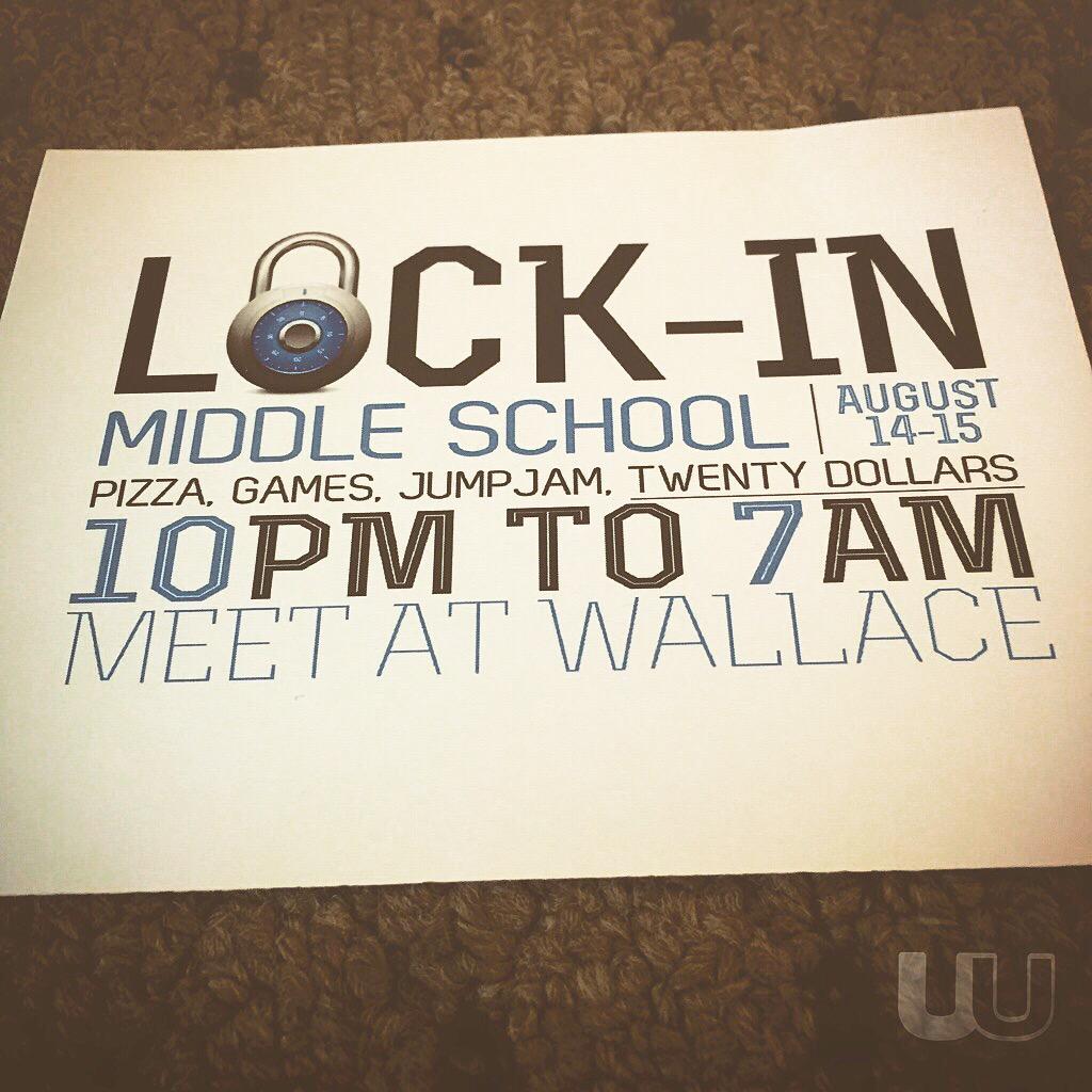 wallacestudents's tweet photo. Middle Schoolers...Make sure you sign up during Connect in the UUell tomorrow morning!! #MiddleSchoolLockIn http://t.co/gr7JF2SDC0