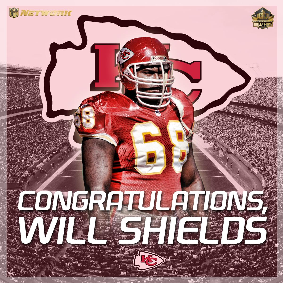 nflnetwork's tweet photo. 14 seasons. 12 Pro Bowls. And now enshrined in Canton. 

Congratulations, Will Shields! #PFHOF15 http://t.co/jf0bm33Fz7