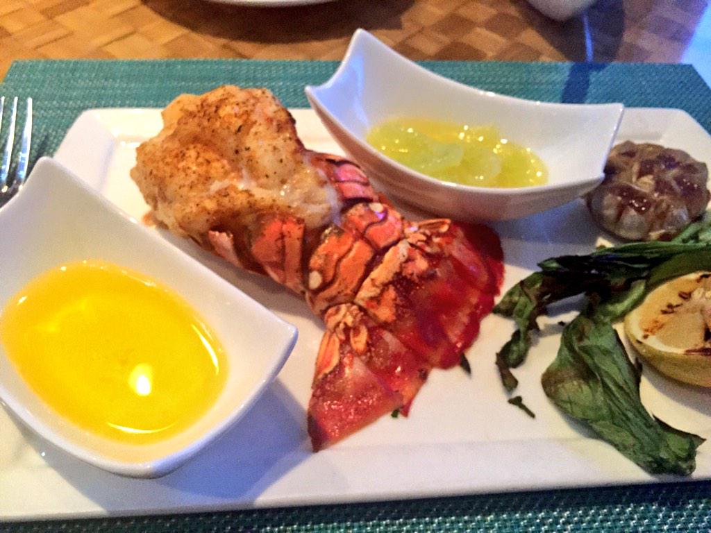 What are u having for dinner? I suggest the Florida lobster with chile lime sauce @pelicangrand #staycationinstyle