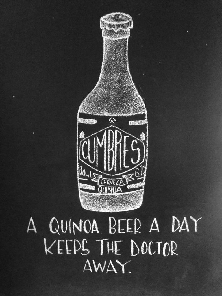 Chaqchao's tweet photo. A Quinoa beer a day keep the doctor away #craftbeer #craftnocrap http://t.co/cgBGeoKVrl