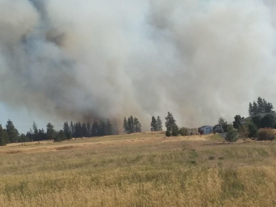 Photos Fire burning near Coulee Hite Road. Spokane WAwildfire smem