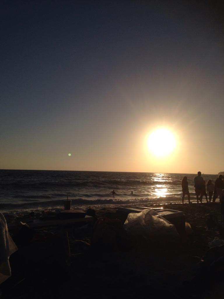 Last night and the sunset on Laguna Beach. Wouldn't want to be here with any other group of people.