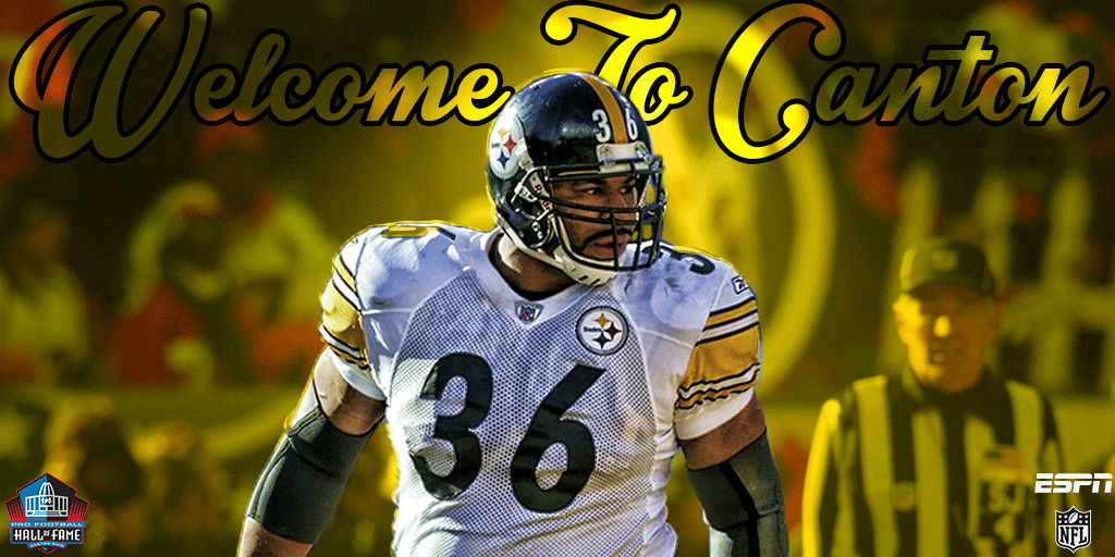 ESPNNFL's tweet photo. Welcome to the Hall of Fame, Jerome Bettis. http://t.co/F6GX1BScoR